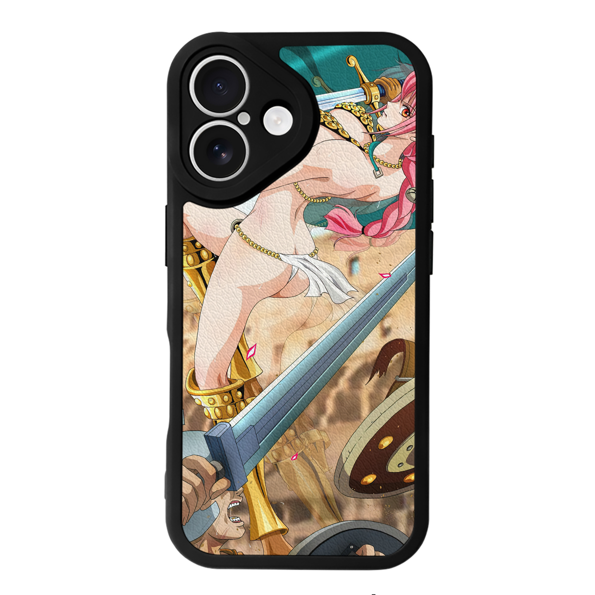 （画像用） ワンピース ONE PIECE 【iPhone 16シリーズ対応】シリコンスマホケース（レザー調） 材質：シリコン